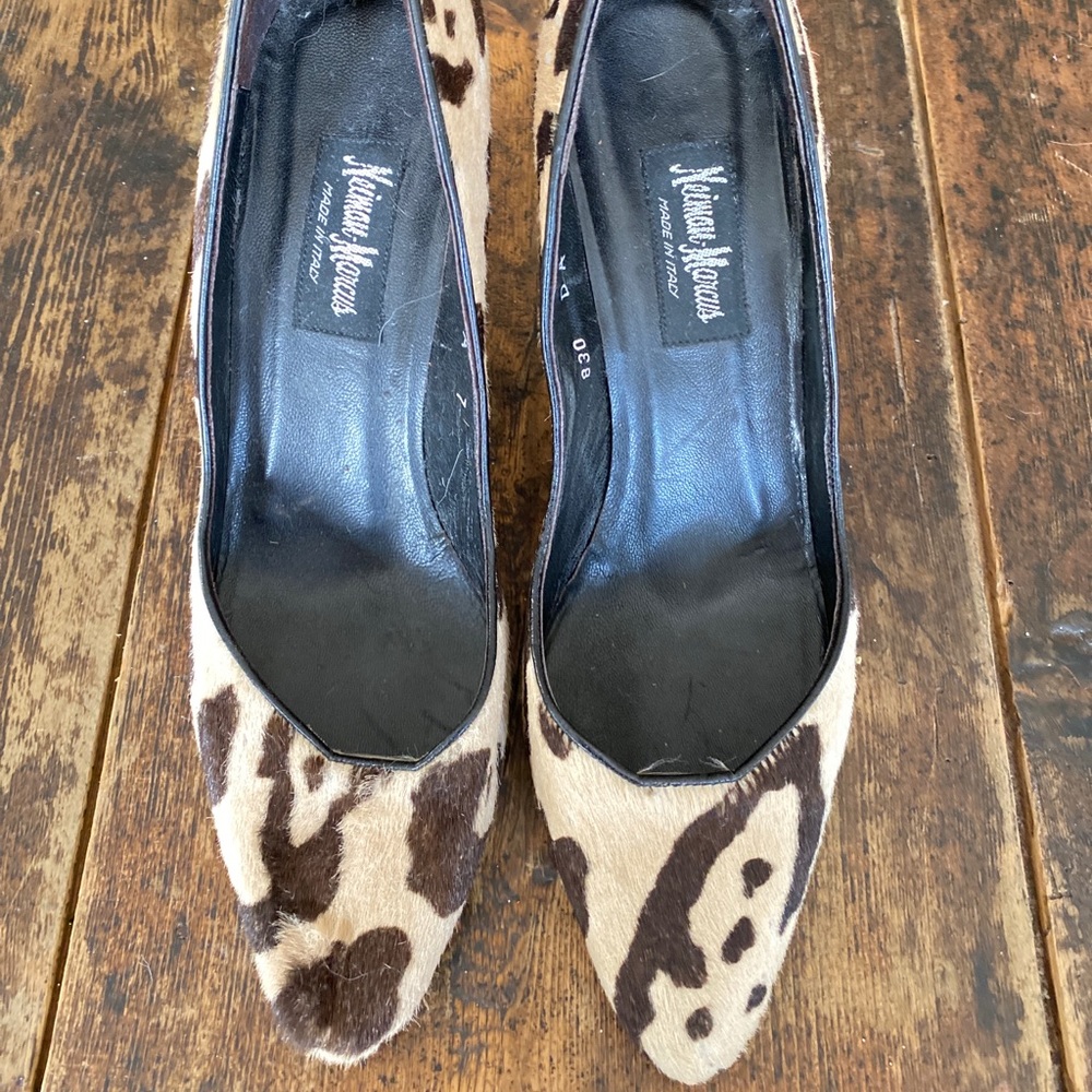 Vintage Neiman Marcus Pony Hair Pumps Gem